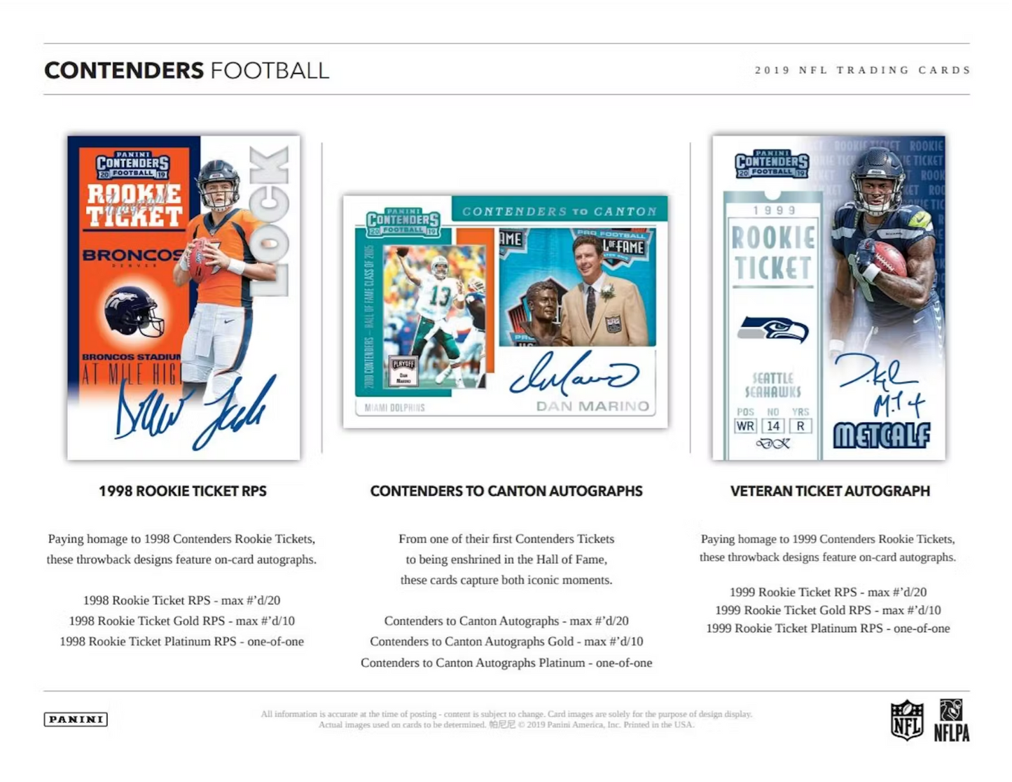 2019 Panini Contenders Football Hobby Box