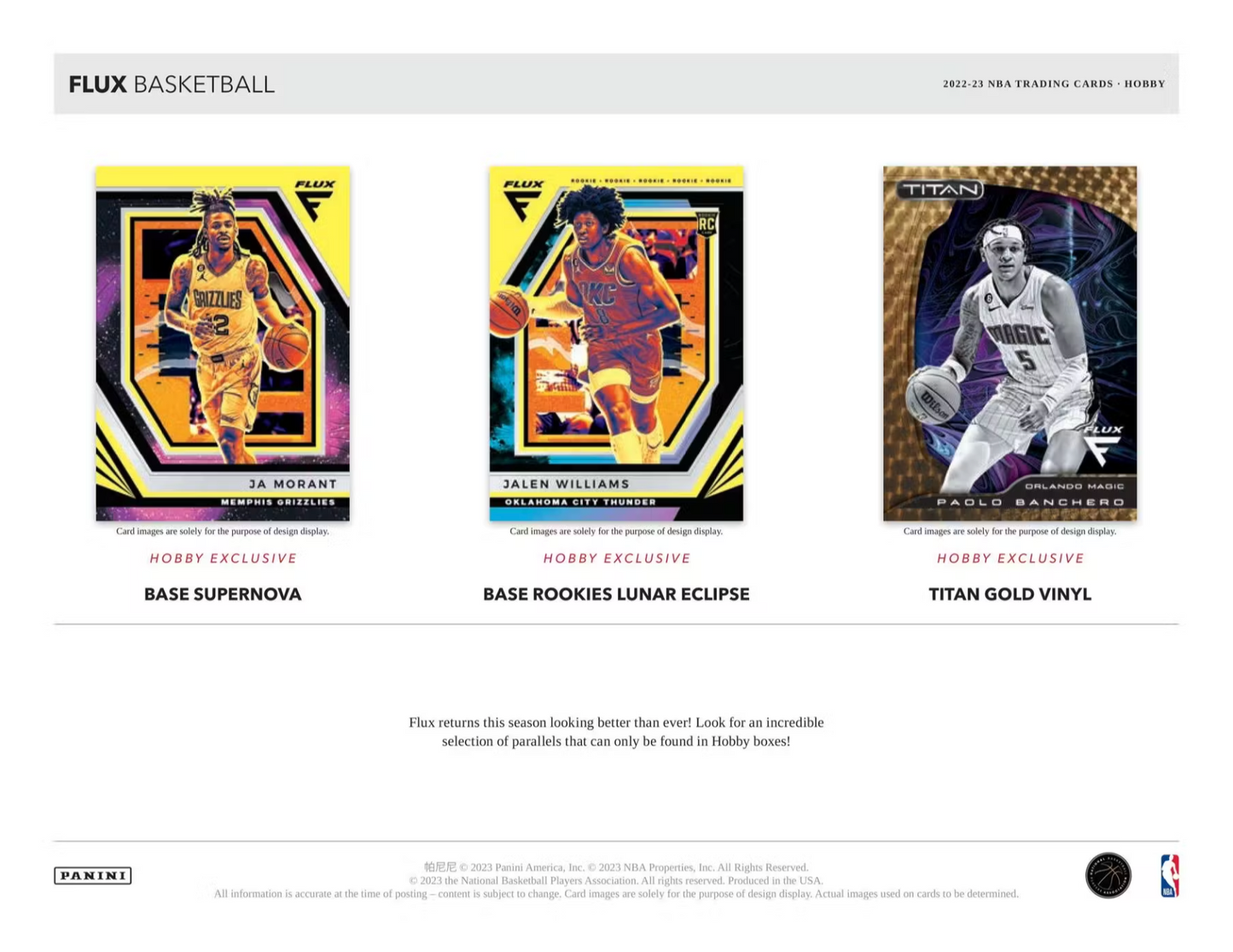 2022-23 Panini Flux Basketball Hobby Box