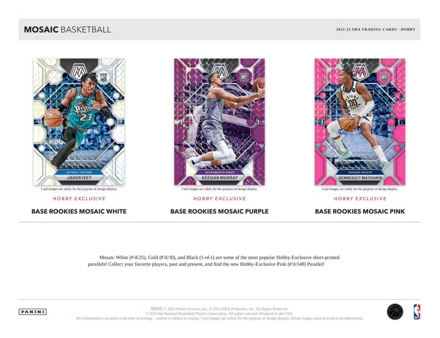 2022-23 Panini Mosaic Basketball Hobby Box