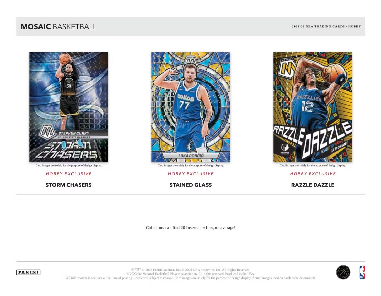 2022-23 Panini Mosaic Basketball Hobby Box
