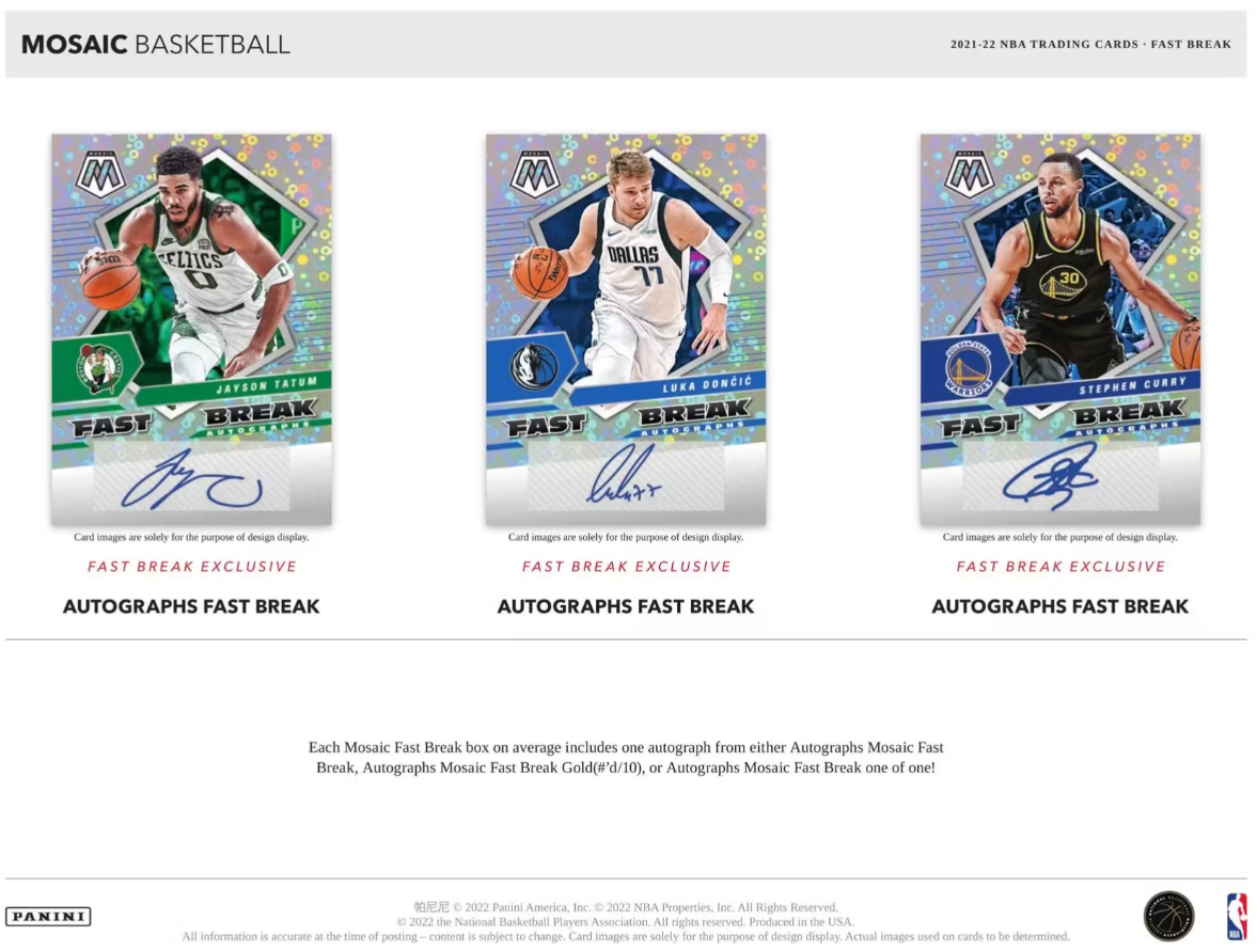 2021/22 Panini Mosaic Basketball Fast Break Box