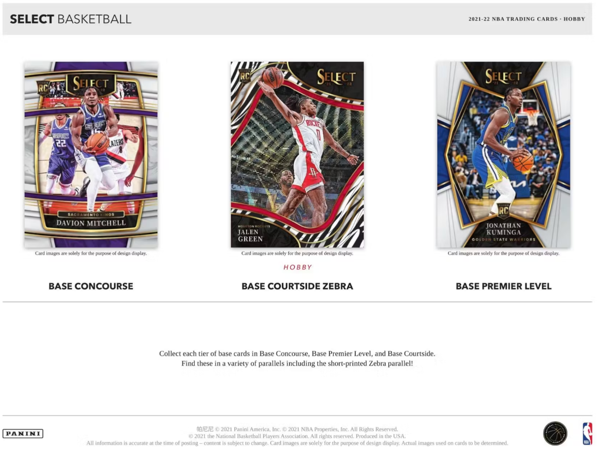 2021/22 Panini Select Basketball Hobby Box