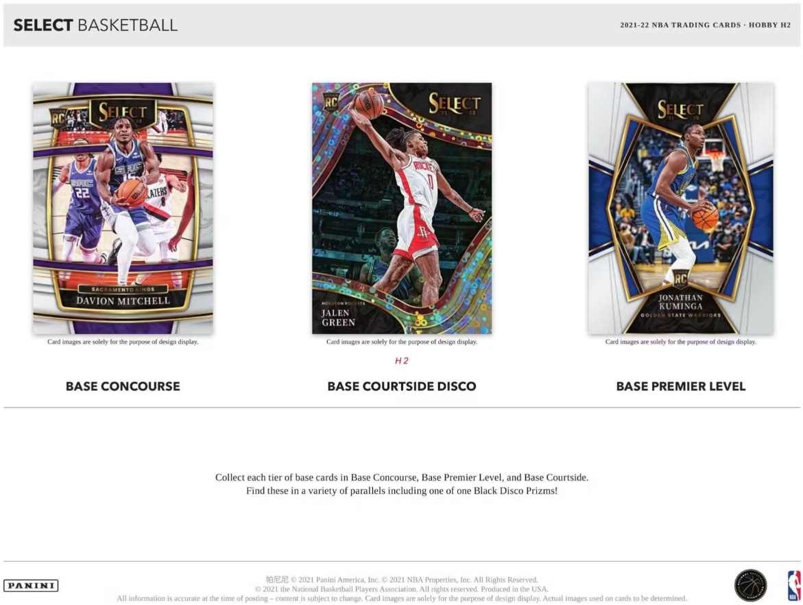 2021/22 Panini Select Basketball H2 Box